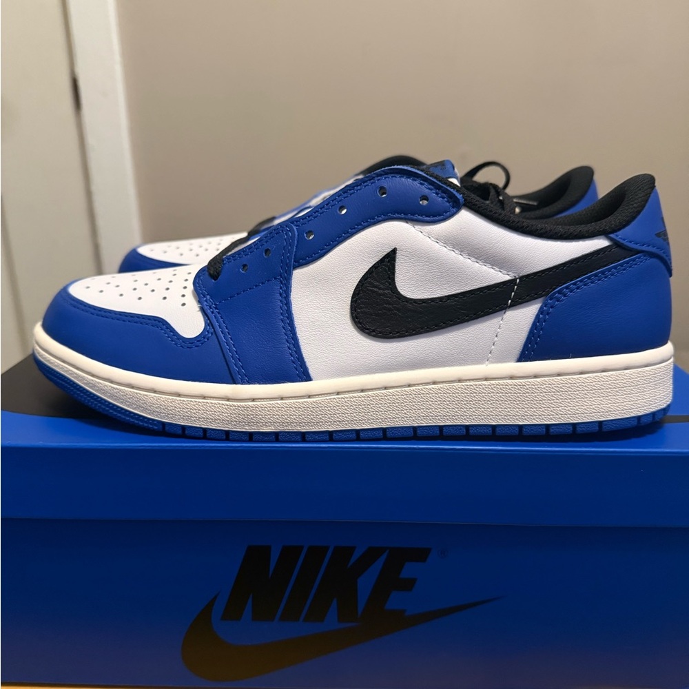Nike Air Jordan 1 low Men's Blue and White Sneakers